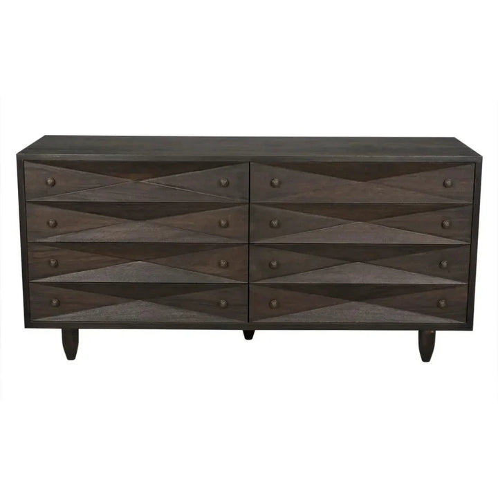 Diamond Solid Wood Dresser-Dressers-Noir-LOOMLAN
