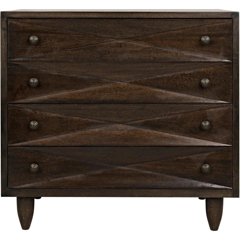 Diamond Wood Ebony Walnut Chest