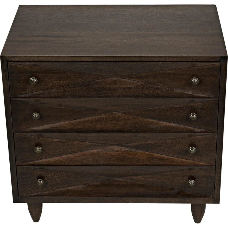 Diamond Wood Ebony Walnut Chest