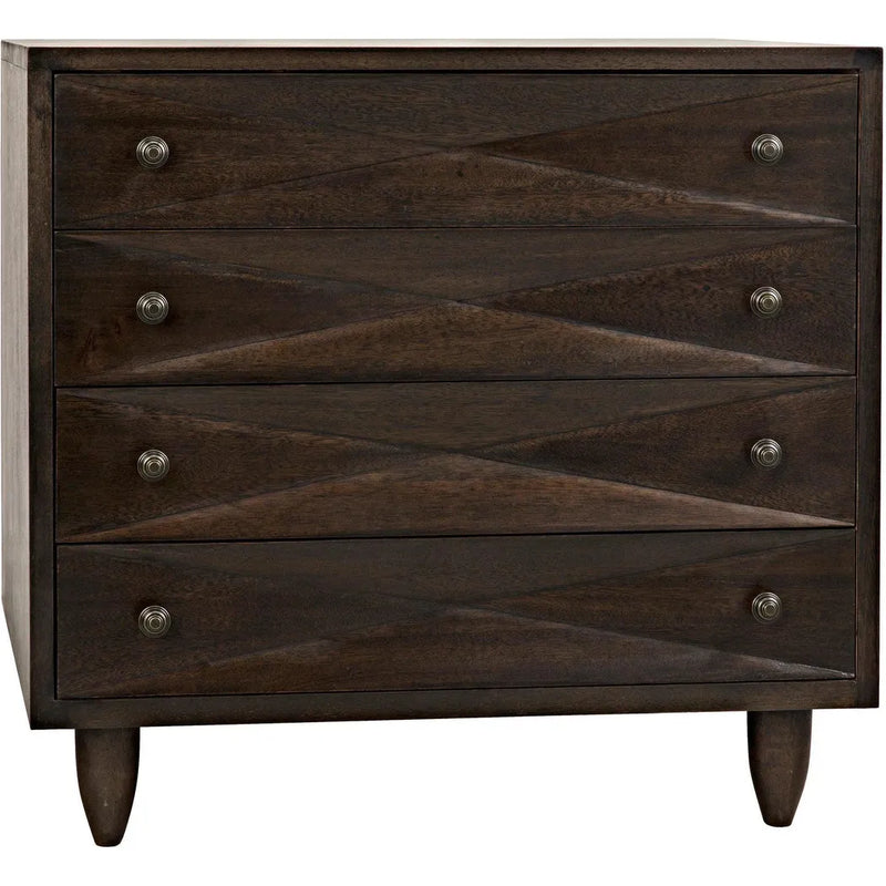 Diamond Wood Ebony Walnut Chest