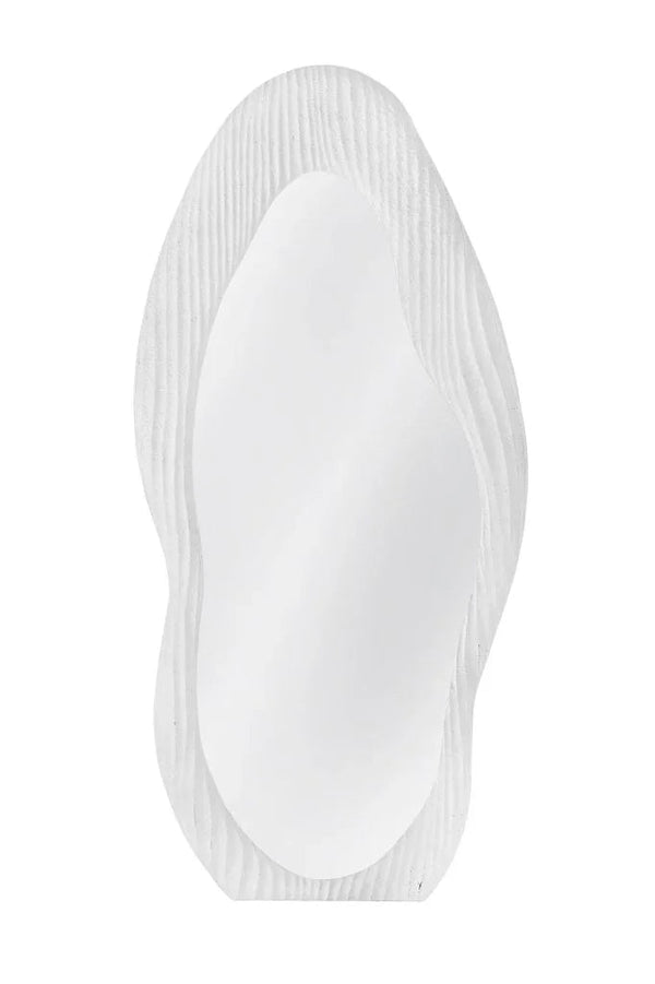 Dianne Distressed White Finish Wall Mirror - LOOMLAN - Bassett Mirror - Wall Mirrors