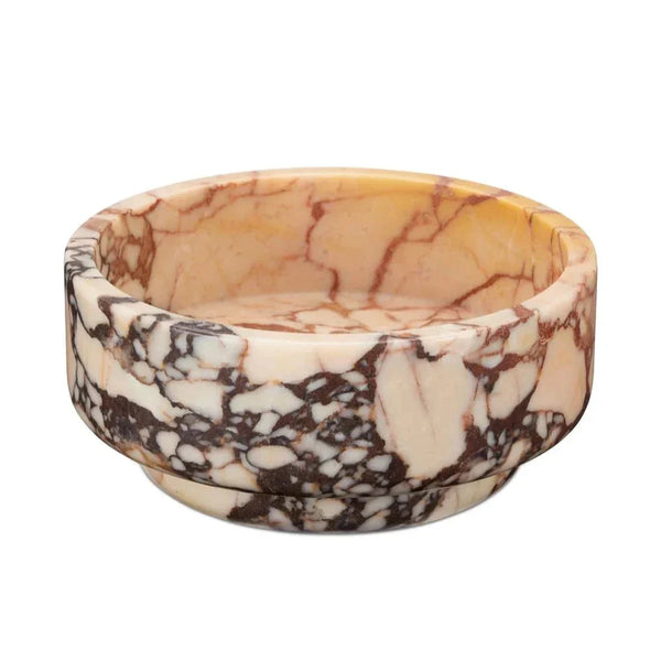Digby Breccia Stone Modern Elegance Bowl - LOOMLAN - Currey & Co - Boxes & Bowls