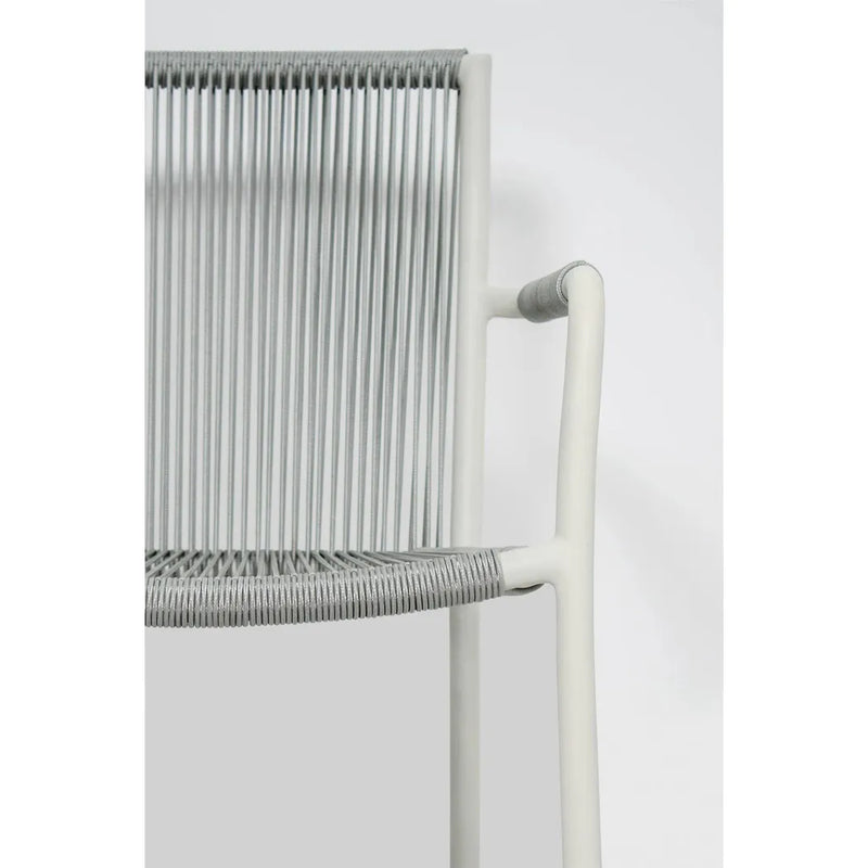 Dining Arm Chair Set of Two - White Outdoor