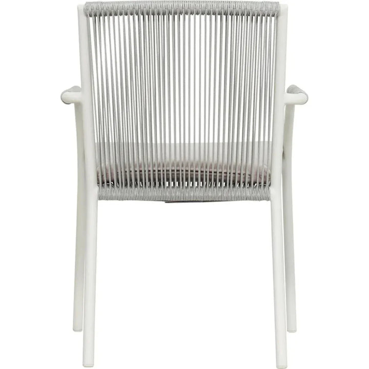 Dining Arm Chair Set of Two - White Outdoor-Outdoor Dining Chairs-Seasonal Living-LOOMLAN