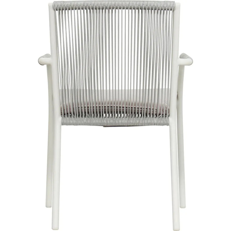 Dining Arm Chair Set of Two - White Outdoor