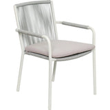 Dining Arm Chair Set of Two - White Outdoor