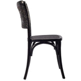 Dining Chair Antique Black (Set Of 2) Black Rustic Dining Chairs LOOMLAN By Moe's Home