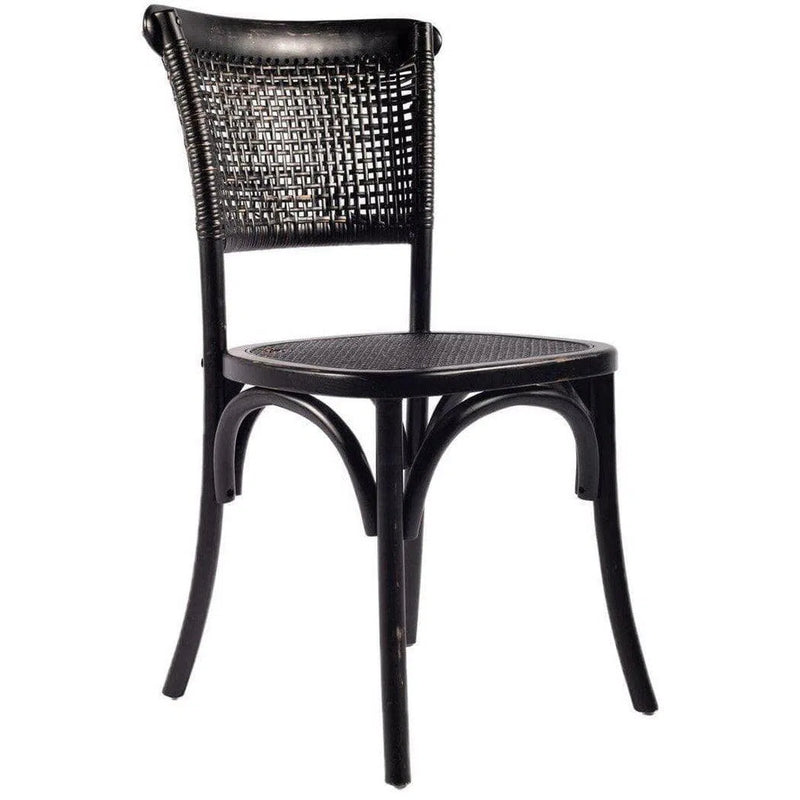Dining Chair Antique Black (Set Of 2) Black Rustic Dining Chairs LOOMLAN By Moe's Home