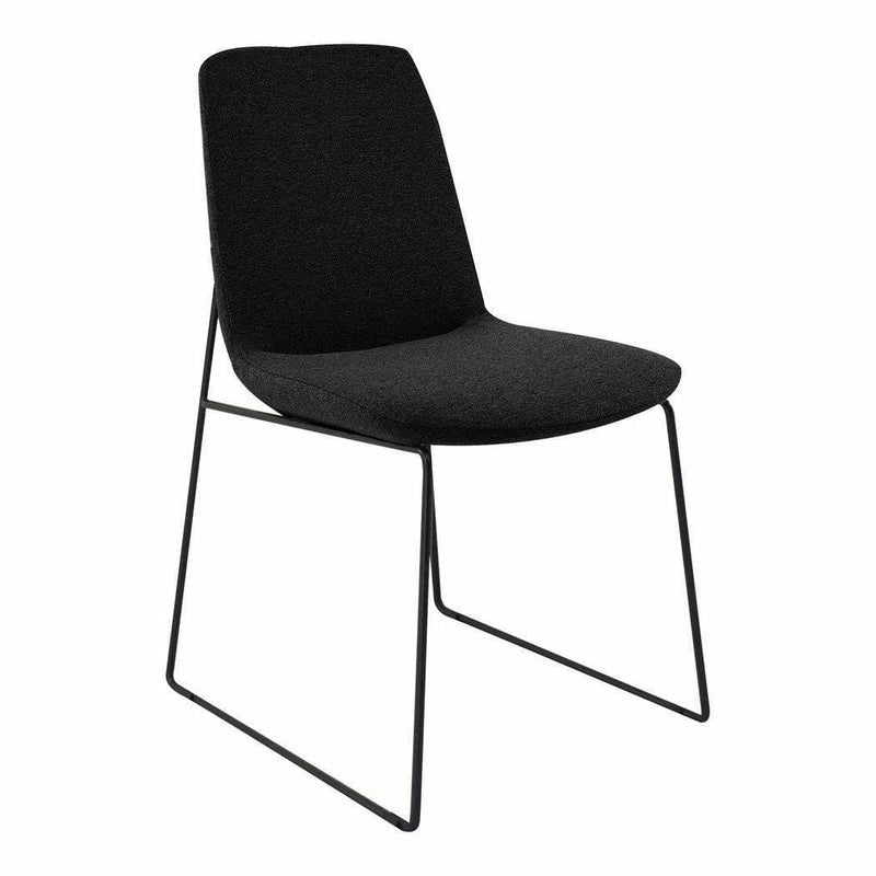 Dining Chair Black (Set Of 2) Black Retro Dining Chairs LOOMLAN By Moe's Home