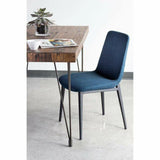 Dining Chair Blue (Set Of 2) Blue Modern Dining Chairs LOOMLAN By Moe's Home