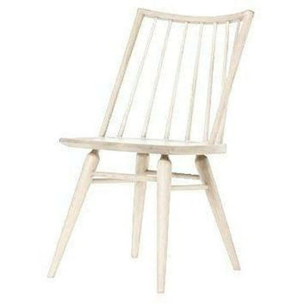 Dining Chair White 2PC Set Wood Seat With Wood Base Slatback Dining Chairs LOOMLAN By LH Imports