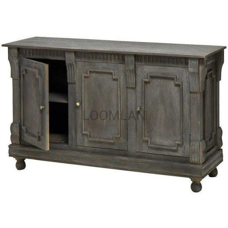 Dining Room 3 Door Sideboard Distressed Gray