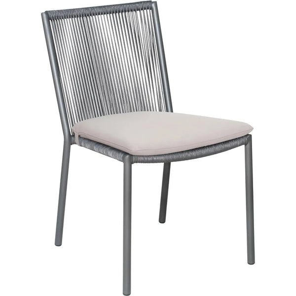 Dining Side Chair Set of Two - Dark Gray Outdoor