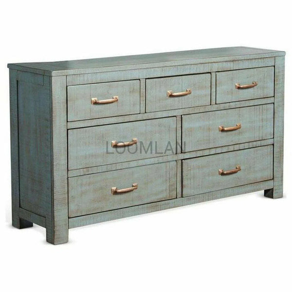 Distressed Blue Ranch House Dresser Dressers LOOMLAN By Sunny D