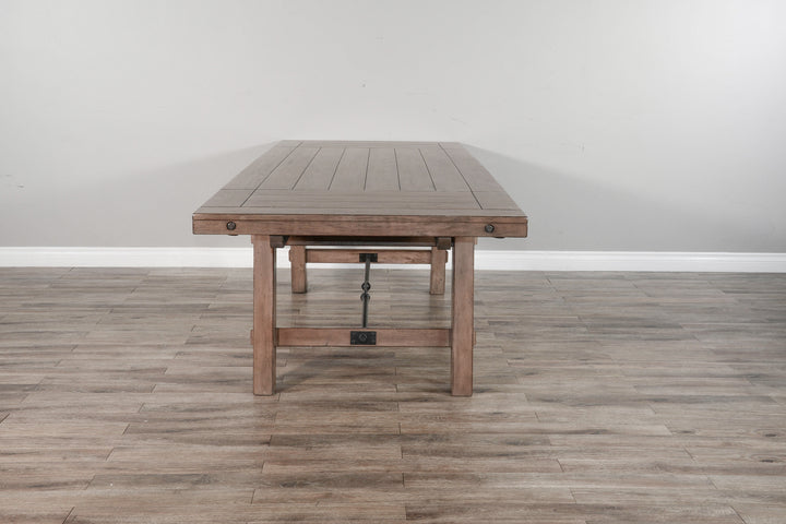 Doe Valley Extendable Dining Table with Turnbuckle-Dining Tables-Sunny D-LOOMLAN