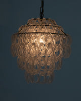 Dolce Vita Metal and Glass Small Lamp With Brass Finish-Chandeliers-Noir-LOOMLAN