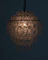 Dolce Vita Metal and Glass Small Lamp With Brass Finish-Chandeliers-Noir-LOOMLAN