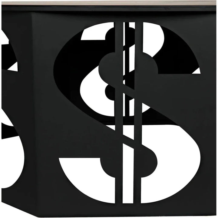 Dollar Coffee Table, Black Steel - LOOMLAN - Noir - Coffee Tables