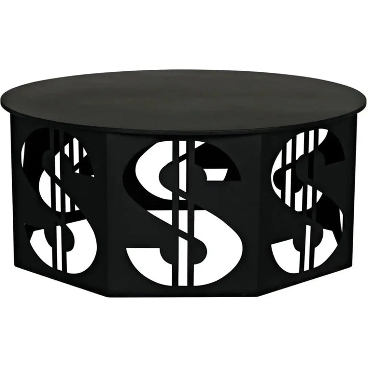 Dollar Coffee Table, Black Steel - LOOMLAN - Noir - Coffee Tables