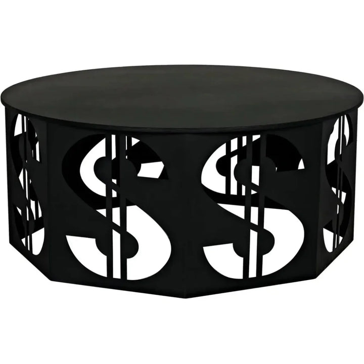 Dollar Coffee Table, Black Steel - LOOMLAN - Noir - Coffee Tables