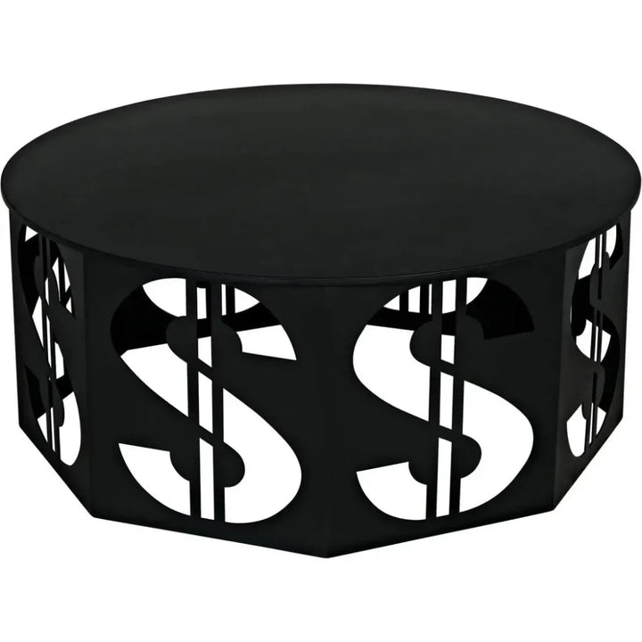 Dollar Coffee Table, Black Steel - LOOMLAN - Noir - Coffee Tables