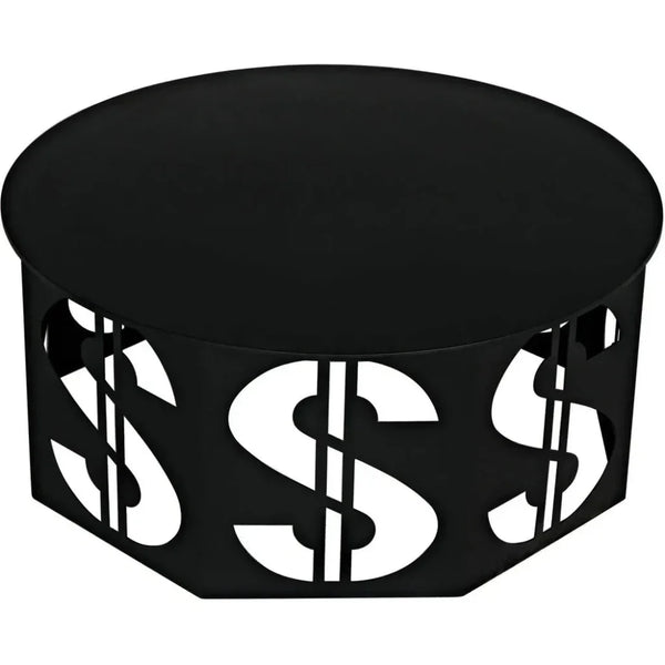 Dollar Coffee Table, Black Steel - LOOMLAN - Noir - Coffee Tables
