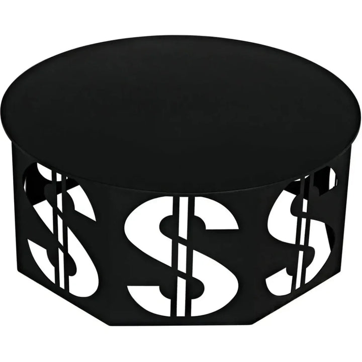 Dollar Coffee Table, Black Steel - LOOMLAN - Noir - Coffee Tables