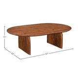 Domingo MidcenturyOval Coffee Table-Coffee Tables-LH Imports-LOOMLAN