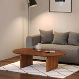 Domingo MidcenturyOval Coffee Table-Coffee Tables-LH Imports-LOOMLAN