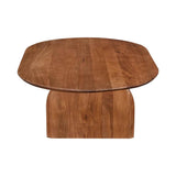 Domingo MidcenturyOval Coffee Table-Coffee Tables-LH Imports-LOOMLAN