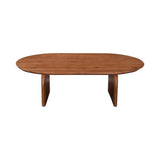 Domingo MidcenturyOval Coffee Table-Coffee Tables-LH Imports-LOOMLAN