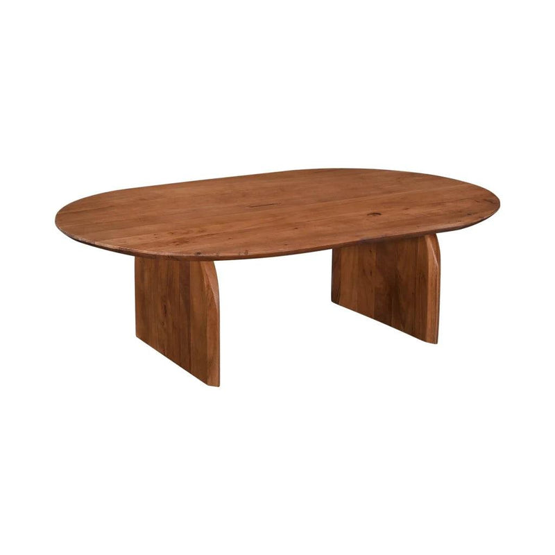 Domingo MidcenturyOval Coffee Table-Coffee Tables-LH Imports-LOOMLAN