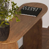 Domingo Wooden Oval Console Table-Console Tables-LH Imports-LOOMLAN