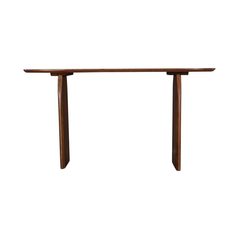 Domingo Wooden Oval Console Table-Console Tables-LH Imports-LOOMLAN