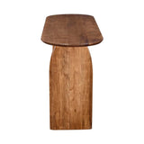 Domingo Wooden Oval Console Table-Console Tables-LH Imports-LOOMLAN