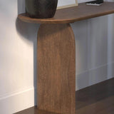 Domingo Wooden Oval Console Table-Console Tables-LH Imports-LOOMLAN