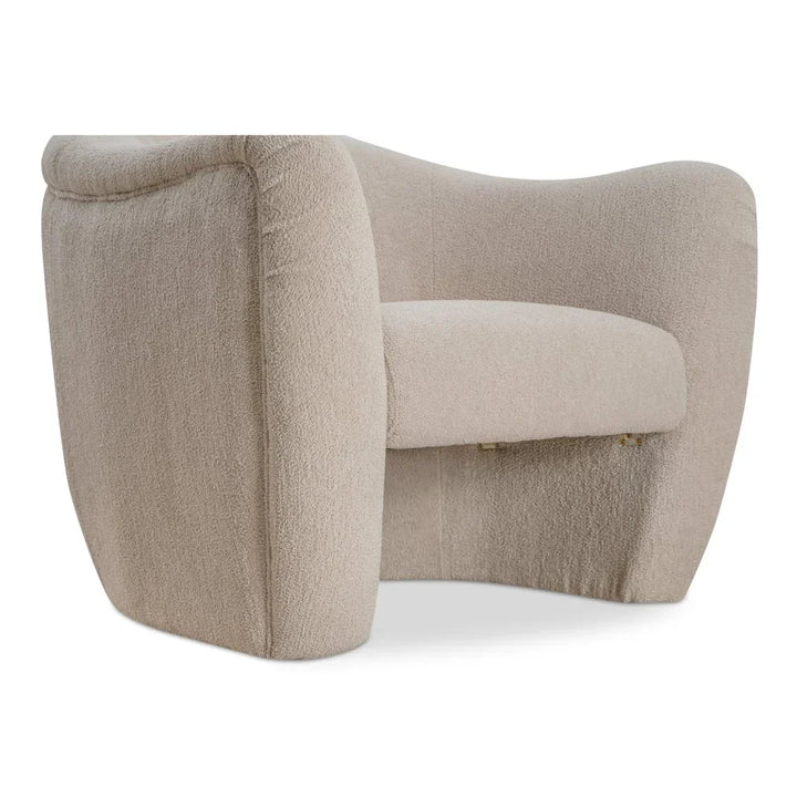 Domino Beige With Plush Finish Accent Chair - LOOMLAN - Moe's Home - Club Chairs