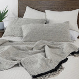 Oreo Grey and Black Cotton Throw Blanket For Bed With Shams