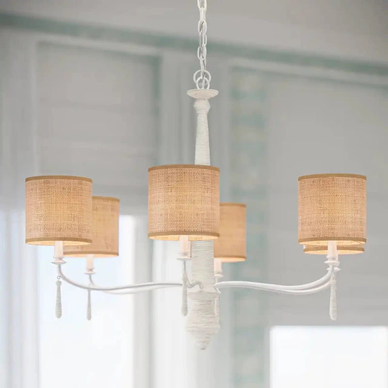 Donnybrook 6-Light Chandelier-Chandeliers-Currey & Co-LOOMLAN