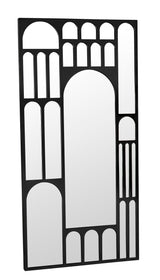Doorway Mirror, Black Steel-Wall Mirrors-Noir-LOOMLAN