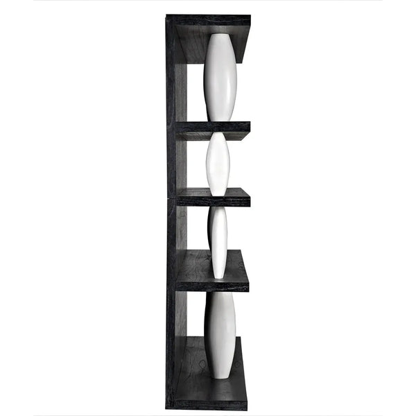 Dorian Wood Shelving-Wall Shelves & Ledgers-Noir-LOOMLAN