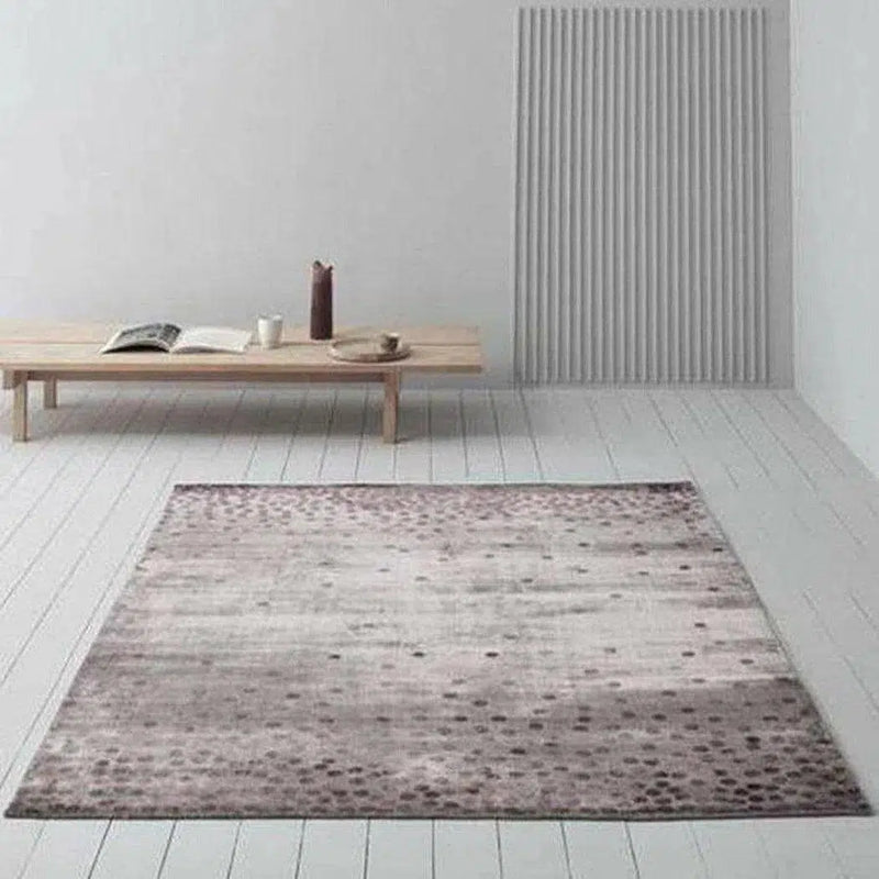 Dotto Bordeaux Grey Wine Handmade Area Rug