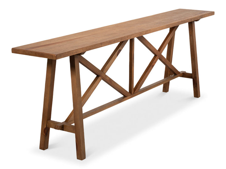 93-Inch Reclaimed Pine Console Table | LOOMLAN