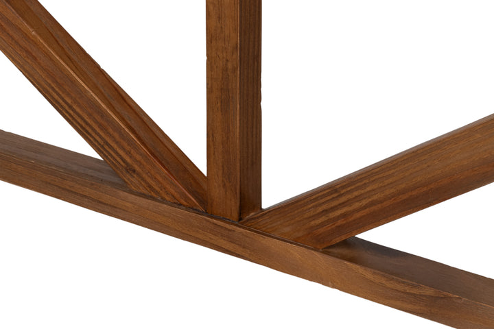 Get Double X Base Console Table Rustic Pine Wood Design – LOOMLAN