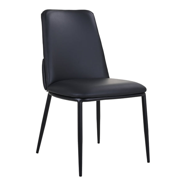  Douglas Black Leather Dining Chair Moe' Home