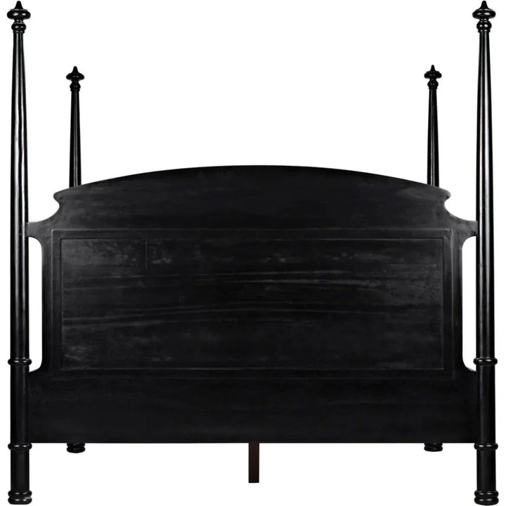 Douglas Four Poster Wood Black Bed Frame - LOOMLAN - Noir - Beds