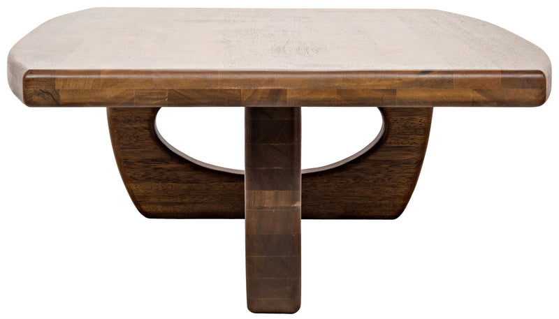 Douglas Wood Geometric Coffee Table-Coffee Tables-Noir-LOOMLAN