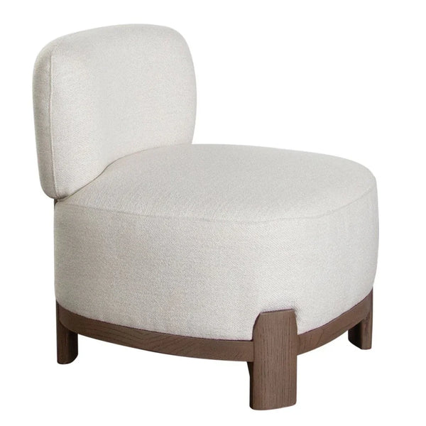 Dove Cream Fabric Armless Accent Chair - LOOMLAN - Diamond Sofa - Club Chairs