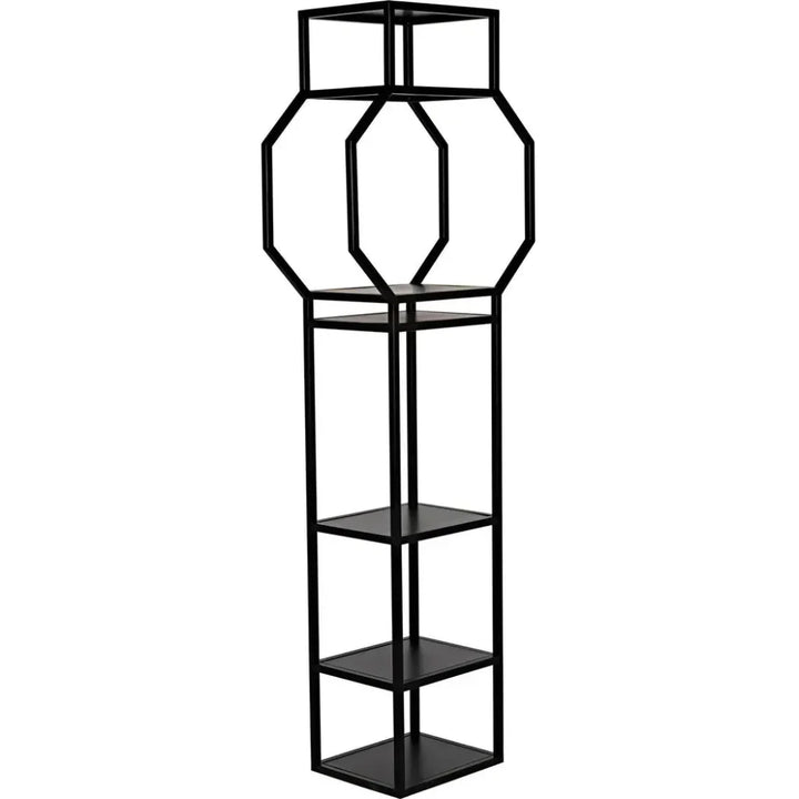Downtown Black Metal Etagere-Etageres-Noir-LOOMLAN