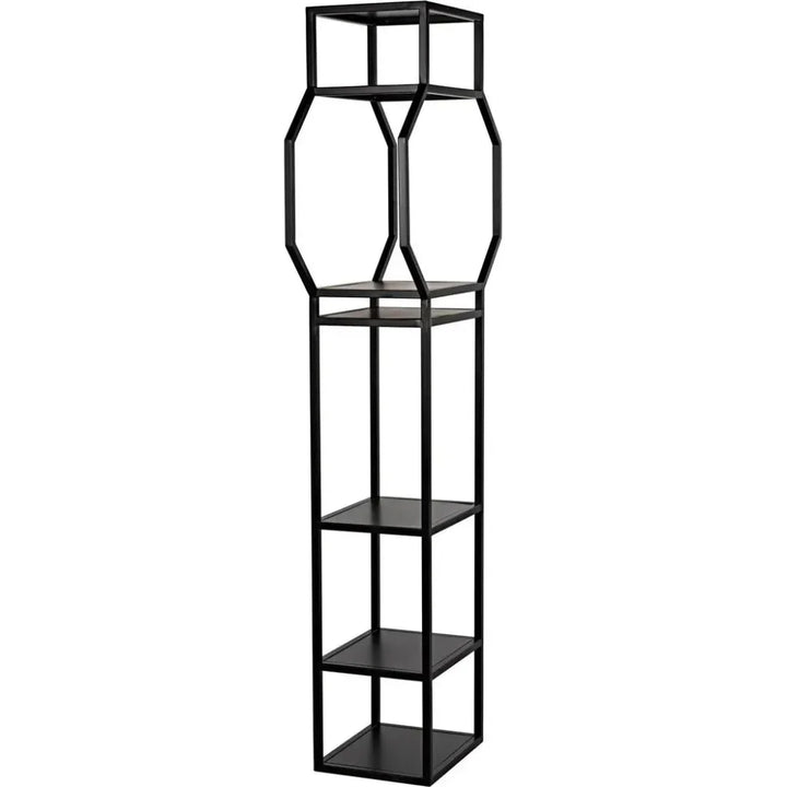Downtown Black Metal Etagere-Etageres-Noir-LOOMLAN